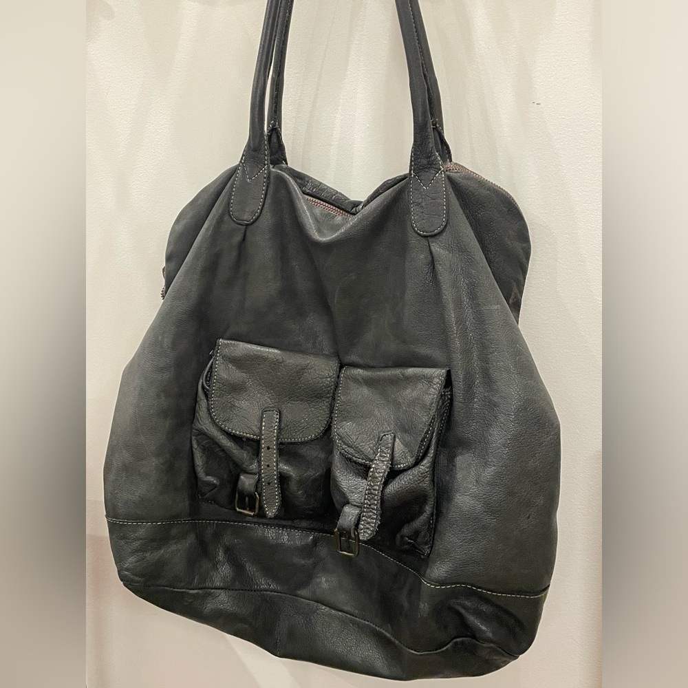 Vintage Leather Duffle Bag